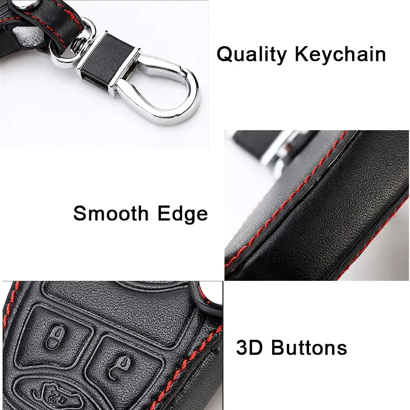 Leather Car Key Holder Cover Case for Jeep Renegade 2014 2015 Grand Cherokee Chrysler 300C for Fiat Freemont Auto Accessories