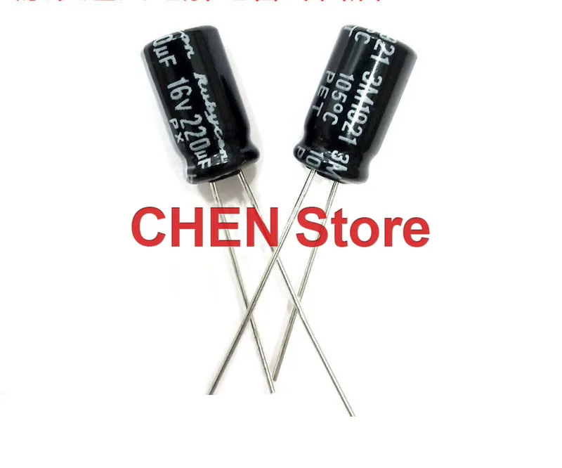 

50pcs/100pcs Rubycon PX 220UF 16V 6.3X11mm electrolytic capacitor of Japan 105 degrees 16V220UF 1000-2000 hours 220uf/16v