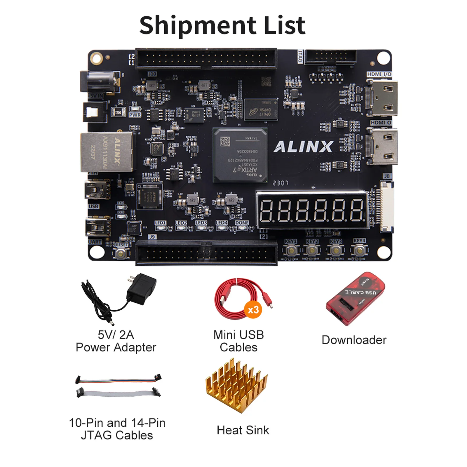 ALINX AX7035B V2.0 Artix-7 XC7A35T FPGA 開発ボード XILINX AMD A7