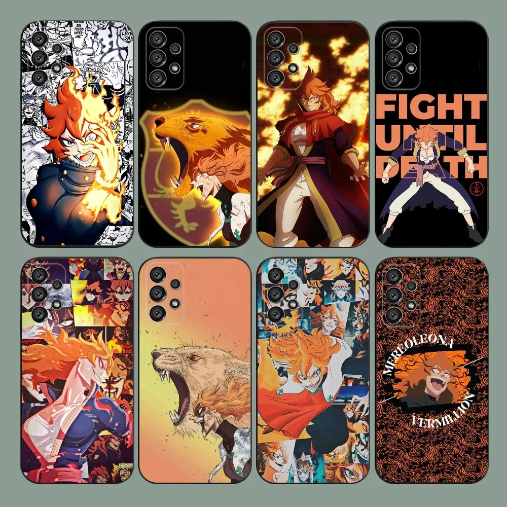 

Mereoleona Anime V-Vermillion Phone Case For Samsung Galaxy A20,A21s,A22,A31,A32,A52,A53,A72,73,A80,A91 Soft Black Cover