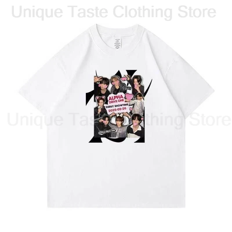 ALPHA DRIVE ONE T Shirt Kpop Fashion ALD1 Print T-shirt Streetwear Trend Men Women High Quality Cotton Short Sleeve Tee Tops