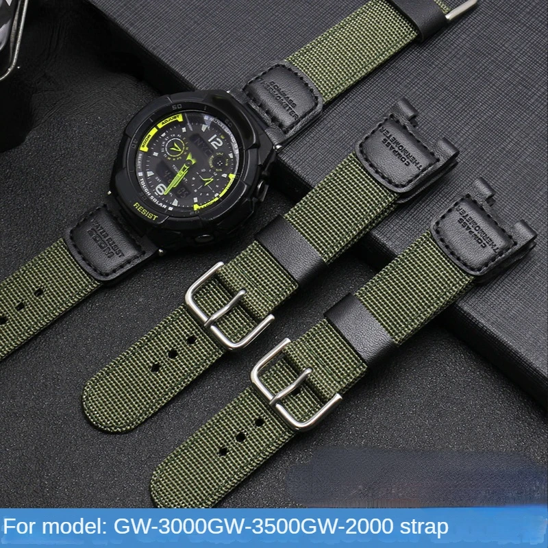 Nylon Watch Strap for Casio G-SHOCK Series Watch Strap GW-3500 3000 2000 2500 Modified Sports Watchband Accessories 24mm