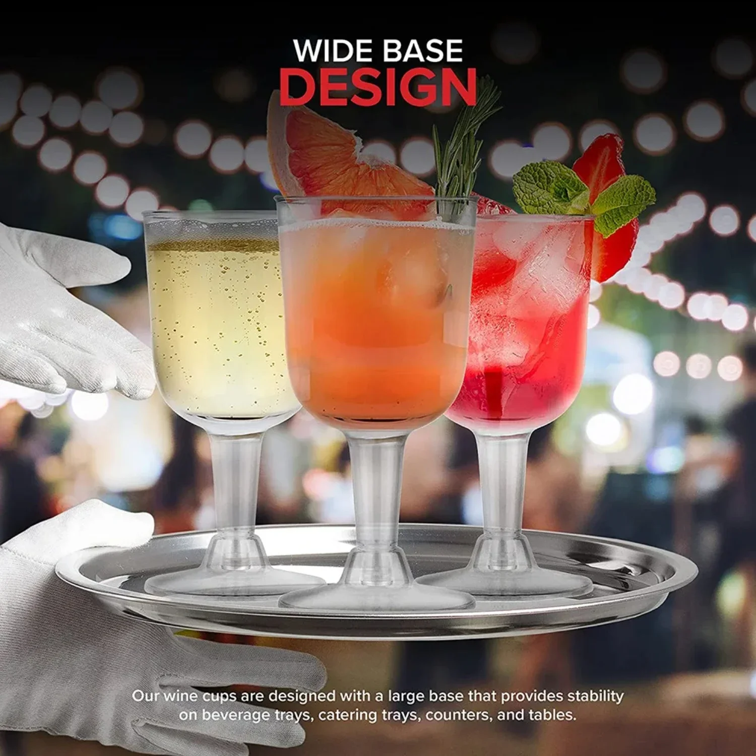 Celebrate and Entertain with Perfect, Elegant, and High-Quality Clear Plastic Wine Glasses - Versatile, Durable, and Shatterproo