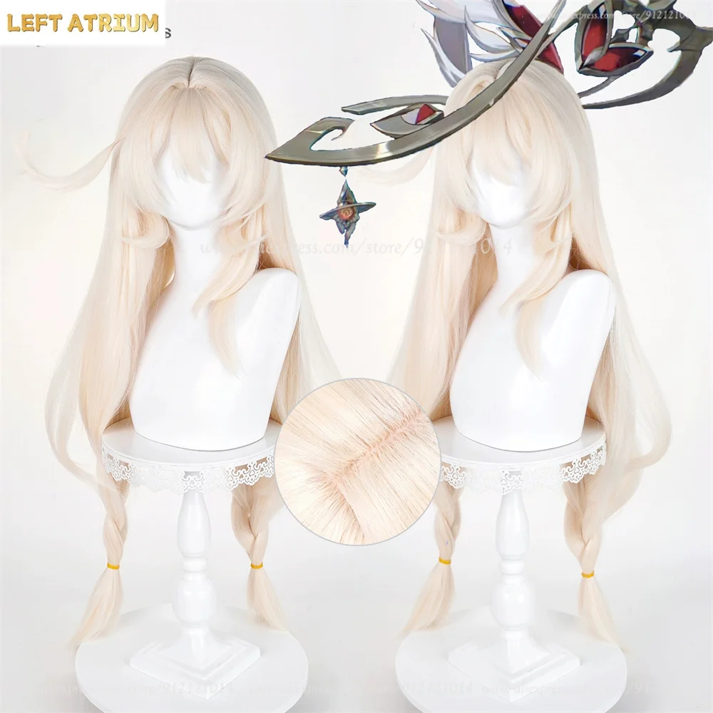 

Alice Cosplay Wig 98cm Light Pink Golden Wigs For Women Genshin Cosplay Anime Wig Heat Resistant Synthetic Hair Halloween