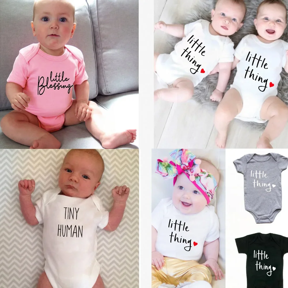 

Newborn Bodysuits Funny Letters Print White Short Sleeves Baby Boy Girl Bodysuits Tiny Casual Summer Pajama I Love Daddy