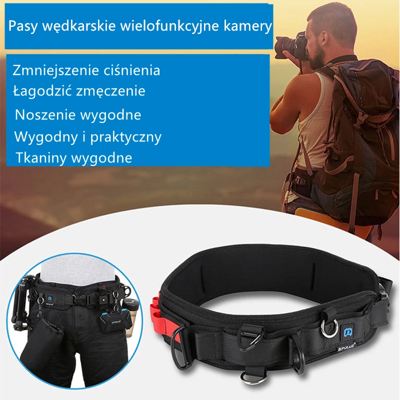 Multi Functional Hunting Photography Belt, Outdoor Road Fishing Belt, DSLR Camera, Waist Strap, Fixed Strap, Shoulder Strap