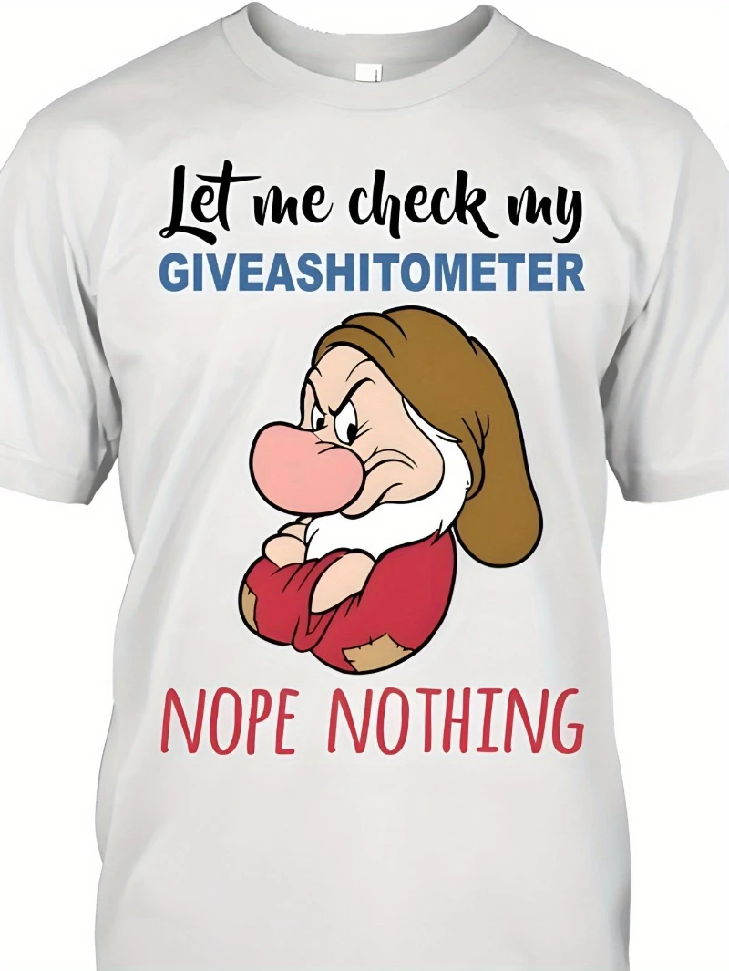 Camiseta con estampado de arroz enano y degiving templado de Disney para hombre y mujer, Top holgado deportivo informal de manga corta con cuello redondo a la moda para verano