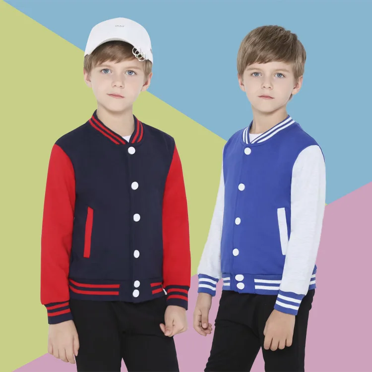 

Customized Children's Baseball Uniforms Plus Velvet Thickened Baby Cardigan Autumn and Winter Jackets, Big Boys and Girls Jacket