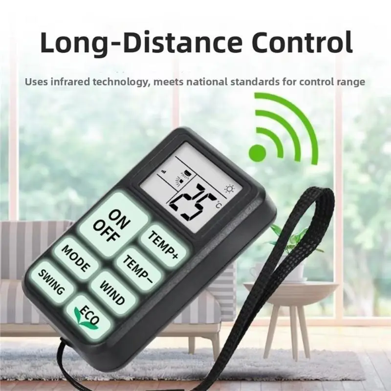 ABNR Universal A/C Remote Control With Fluorescent Buttons Air Conditioner Remote Control Easy-To-Use Remote Control Panel
