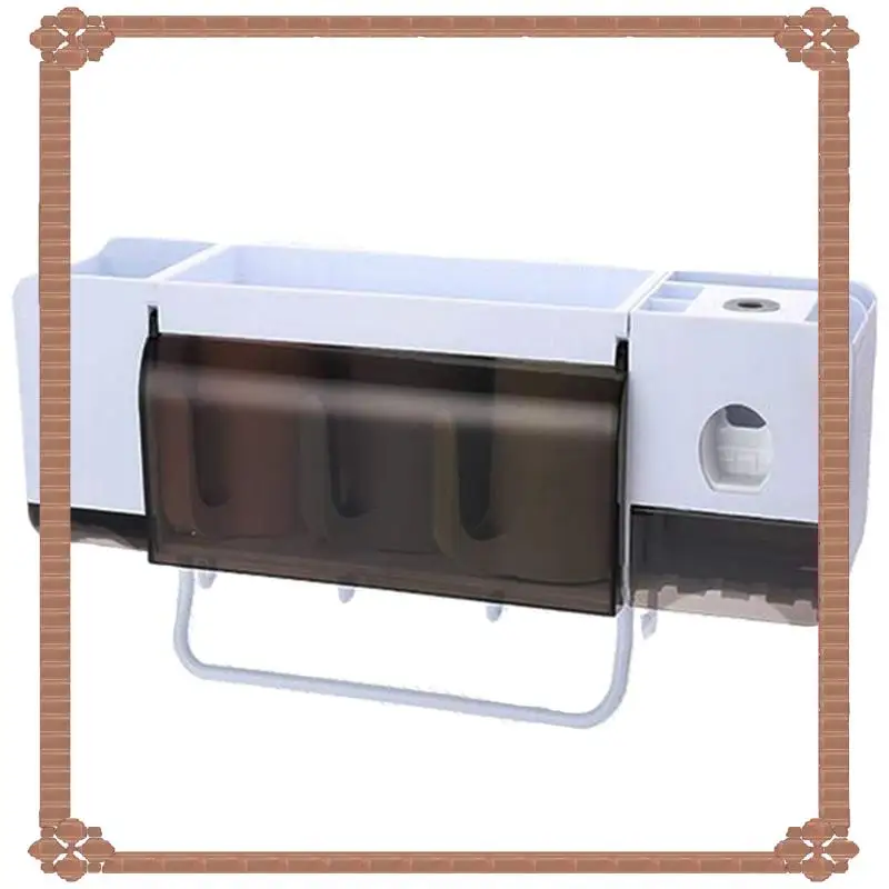 

24-Hour Delivery Automatic Toothpaste Dispenser Squeezer Wall Mount And Anti-Dust Toothbrush Holder, Multi-Functional Space Savi
