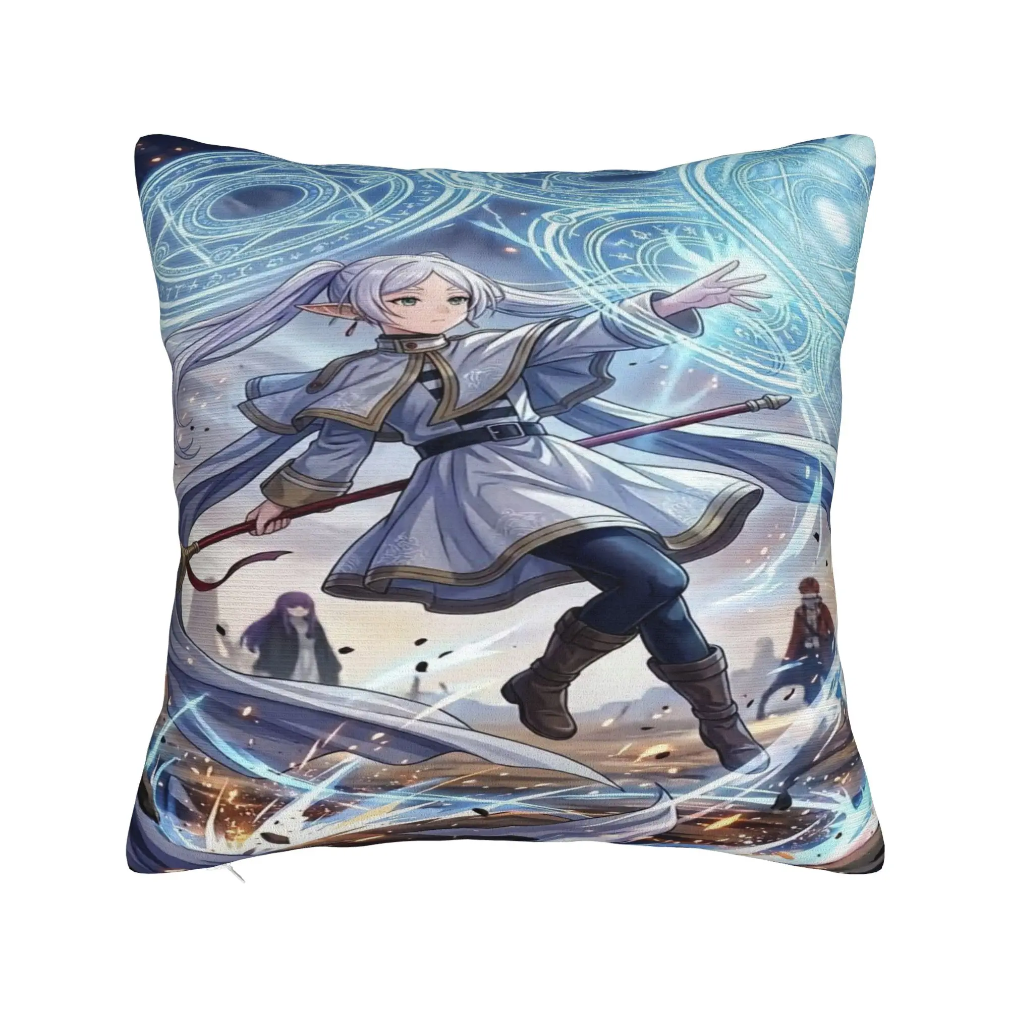 Frieren Beyond Journeys Pillow Case  Soft Pillow Cover For Sofa Home Decor Kawaii Pillowcases