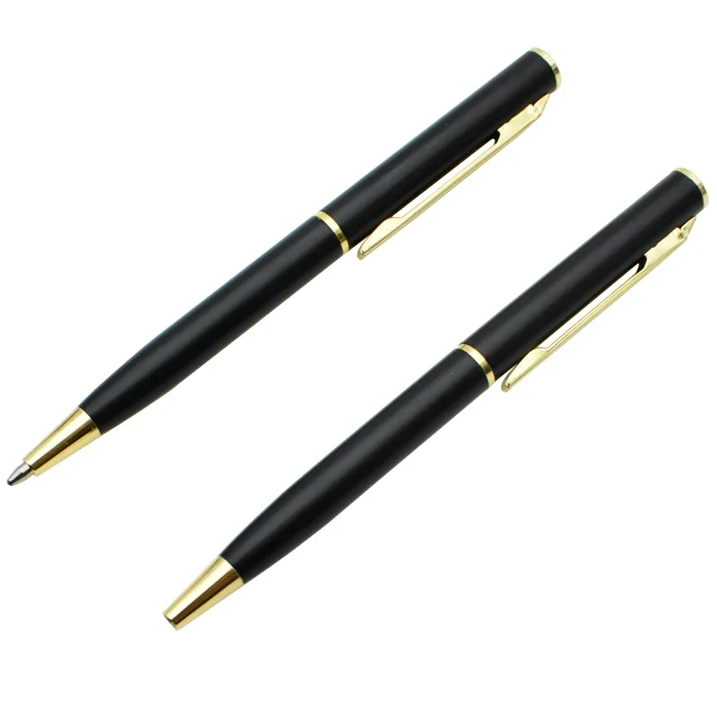 

Mini Rotating Pocket-size Ballpoint Pen Metal Material 0.7mm Black Blue Ink Refill Ballpen Office School Supplies Stationery