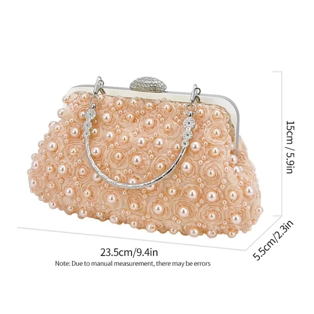 Gold Bright Silk Evening Bag Fashion Circular Rhinestone Decorative Chain Banquet Clutch Shoulder Bags Wedding Party