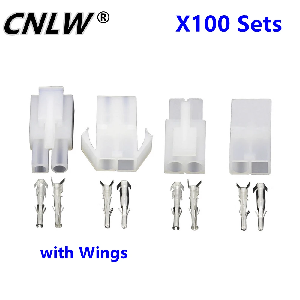 100 Sets 2 Pin/Way L6.2-2P Connector Plug Male And Female Air Docking Connector 6.2mm Pitch Electrical Connector