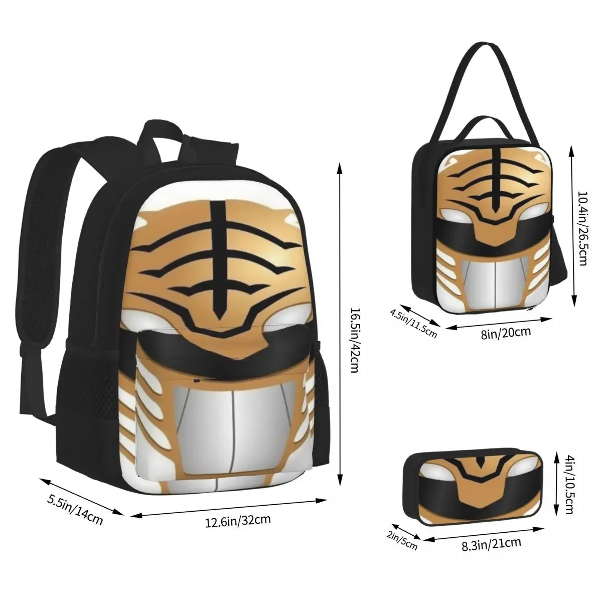 Machtige Morphin Power Ranger Rugzakken Jongens Meisjes Boekentas Studenten Schooltassen Kids Rugzak Lunchtas Pen Tas Driedelige Set