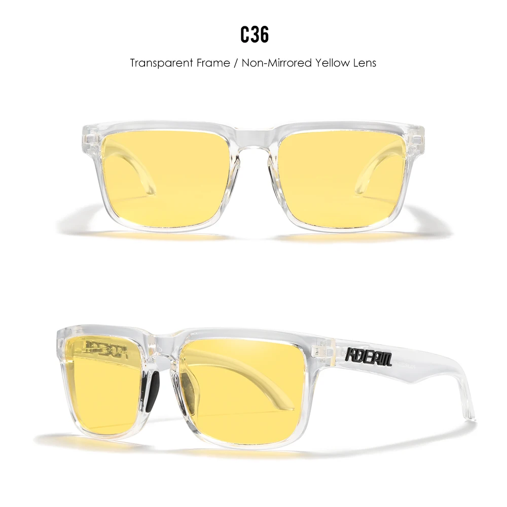 KDEAM Marken-Sonnenbrille: Hochwertige Polarisierte Quadratische Sonnenbrille für Herren und Damen, Modische Bunte Verspiegelte Gläser für den Sommerstrand – Detail 12