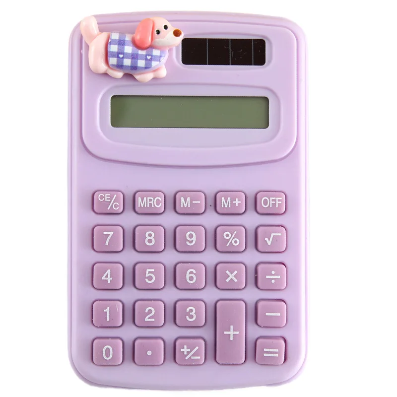 Cartoon Cute Puppy Calculator Fashion Mini Small Calculator Portable Office School Students Mathematical calculation