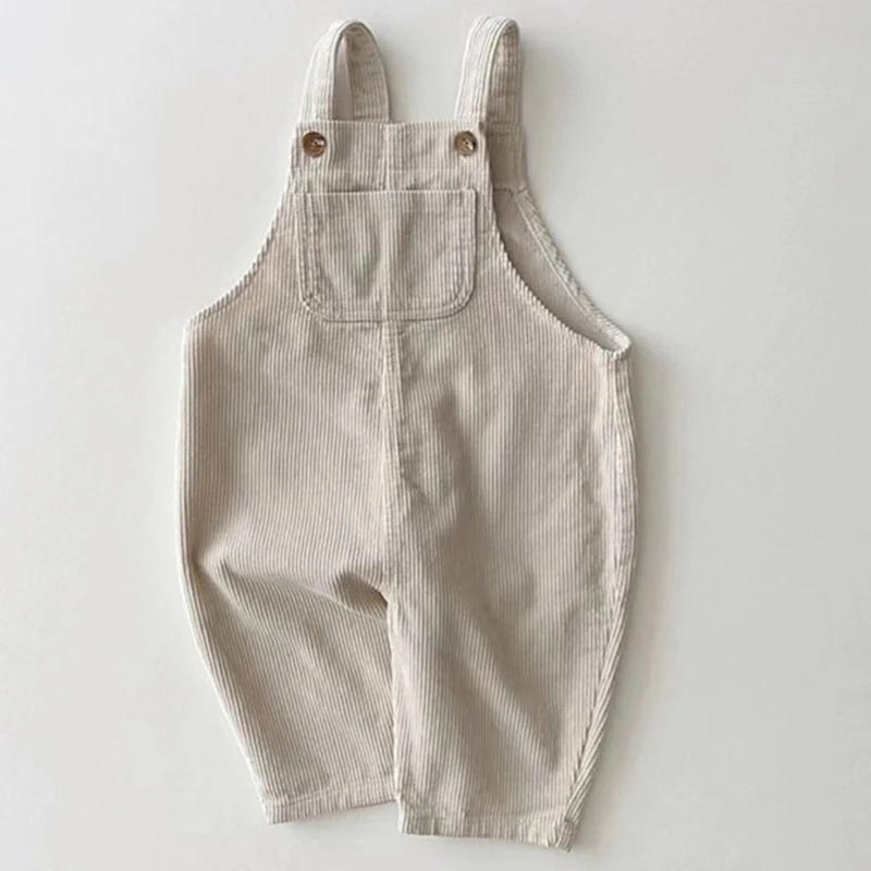 New Baby Sleeveless Denim Romper Solid Infant Pocket Overalls Corduroy Newborn Soft Denim Cute Jumpsuit Boy Girl Toddler Clothes