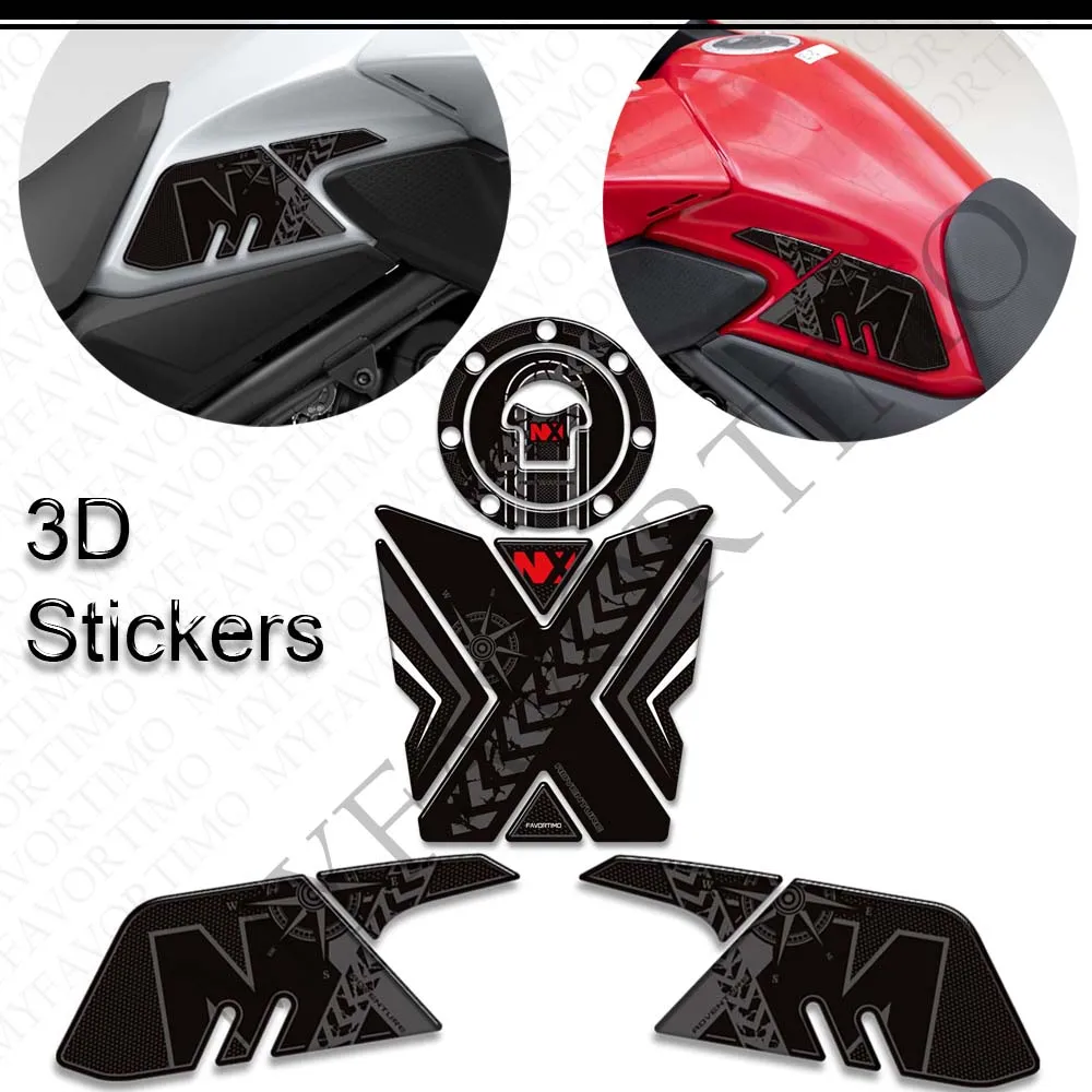 

For Honda NX400 NX500 NX 400 500 2024 Motorcycle Protector Tank Pad Side Grips Gas Fuel Oil Kit Knee Stickers Decals For Honda N