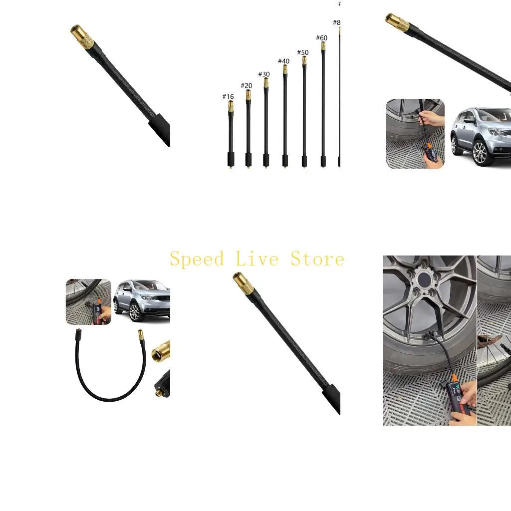 

547C Copper Fitting Air Hose Connector with Nylon Cover For 0.305inch x 32TPI Valves Tire Inflation