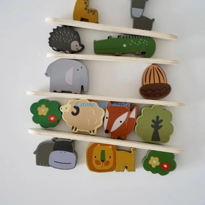 090B Houten Stapelen Kleurrijke Speelgoed Bouwstenen voor 1 2 3 Jaar Oude Peuters Educatief Peuter Voorschoolse Speelgoed