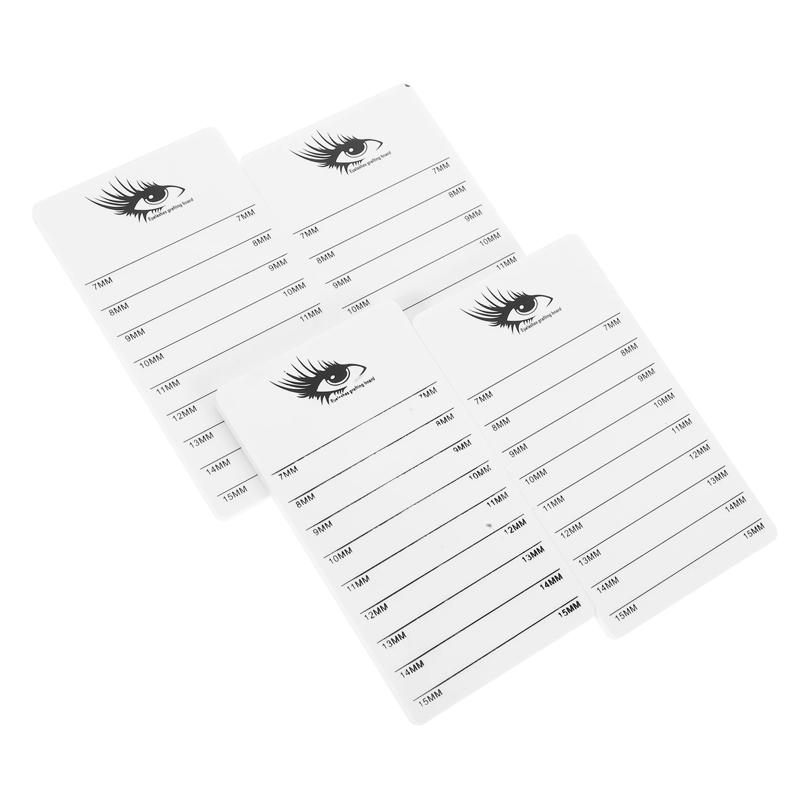 

4pcs Eyelash Display Board Acrylic Lash Pallet False Eyelashes Holder Grafting Tray Organizer Salon Camellia Design Sturdy Stand