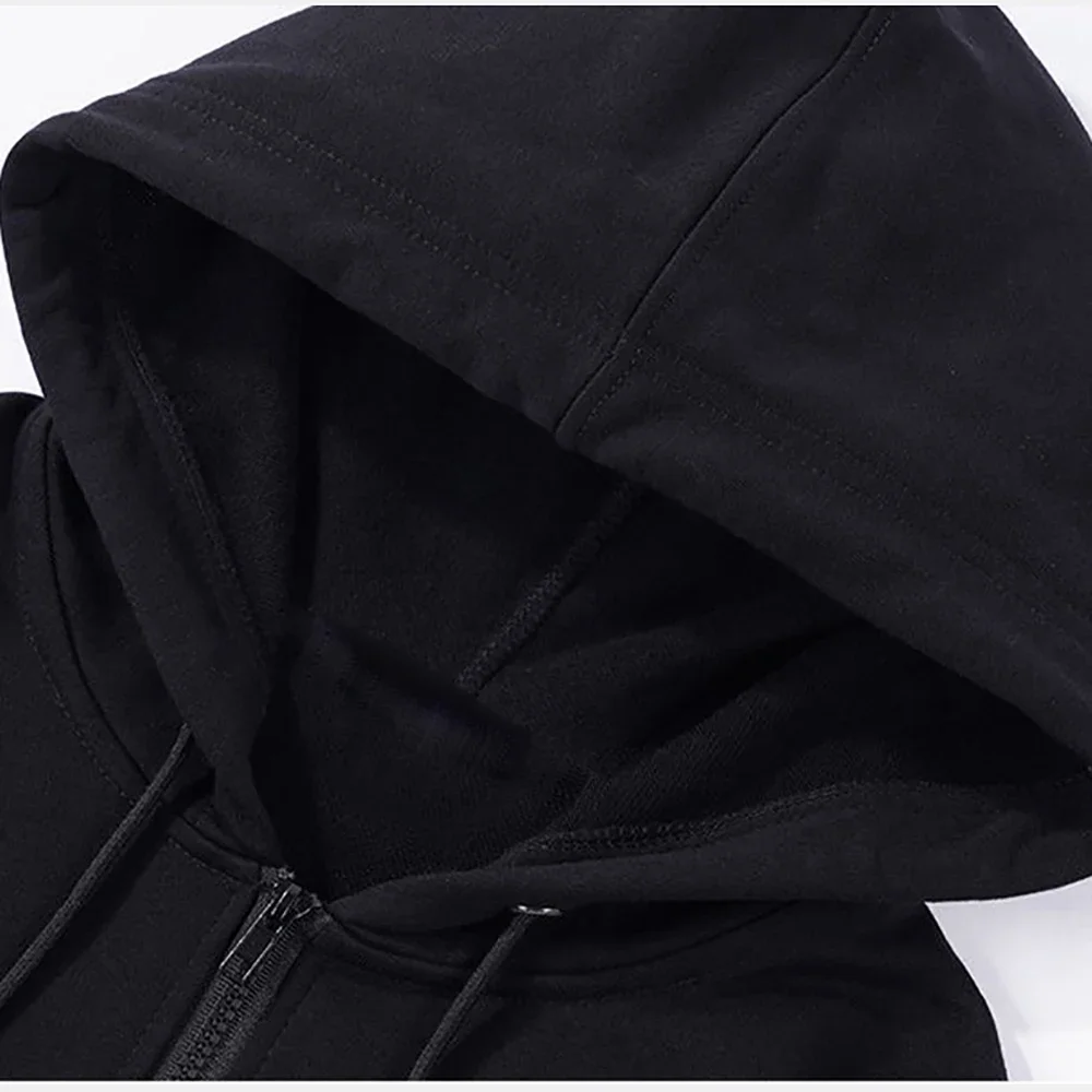 Women Vintage Butterfly Print Hoodies Autumn Winter Zip Up Long Sleeve Pocket Loose Sweatshirt Y2K Female Gothic Streetwear