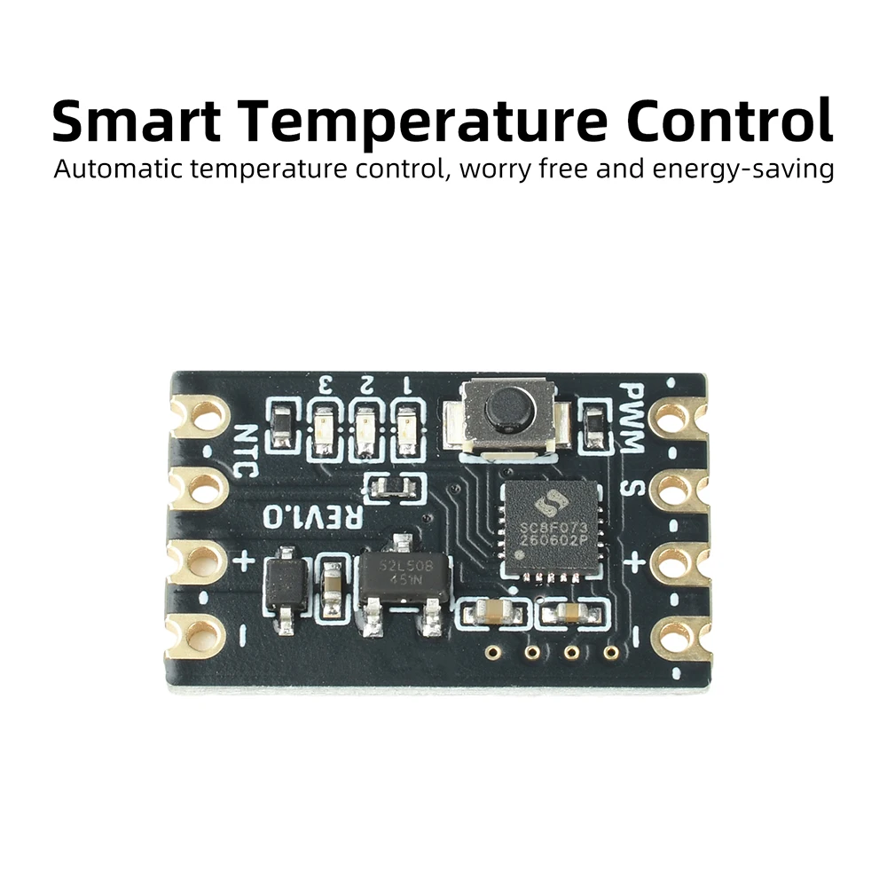 Mini Ultra-Kompakter PWM-Lüfter-Temperaturregler Intelligente Drehzahlregelung für CPU- und Router-Kühlkörper – Detail 10