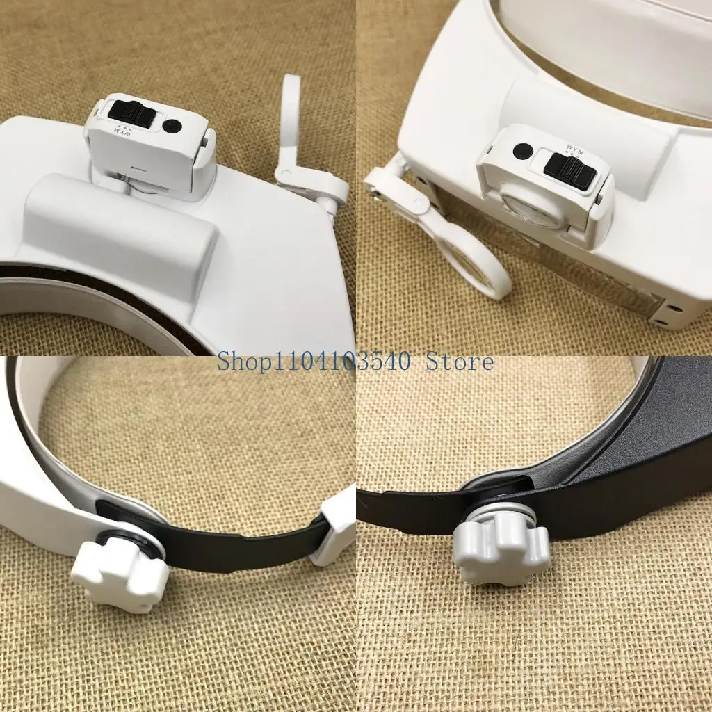 

02DC 5LED головной осветительный микроскоп с повязкой на голову для ремонта светодиодной лампы-лупы