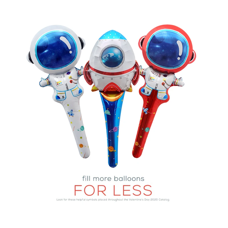 (1Pc) Shopping Mall Promotion Event Gifts, Toys, Props, Balloons, Birthday Figurines, Gift Balloons, Alien Astronauts, Spaceship Long Strips, Hand-Held Aluminum Film Cute Balloons