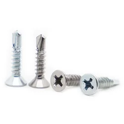 410 Stainelss Steel Phillips Flat Head Self Drilling Screw M3.5 M4.2 M4.8 M5.5 M6.3 Zinc Plated Steel Self Tapping Screw