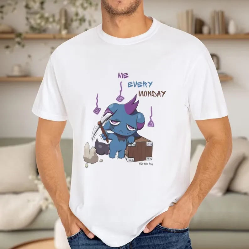 Palworld مستوحاة بندقية ديبرسو تي شيرت ألعاب للجنسين كل مباراة تي شيرت الألعاب البلوز هدية فريدة للاعبين لعبة فيديو الملابس