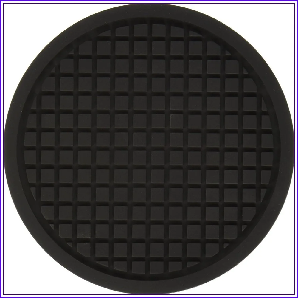 

Cast Iron Silicone Trivets, 5.05" x 4.95", Black - Heat Resistant Pot Holder for Kitchen