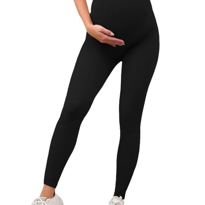 Zwangerschapsleggings Voor Dames Over De Buik-Boterachtige Soft Workout Activewear Yoga Zwangerschapsbroek Sport Nieuw