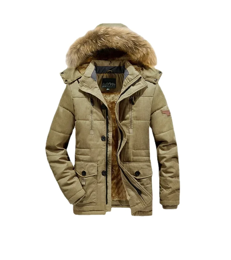 Manteau Long Rembourré en Coton pour Homme, Haute Qualité, Polaire Épaisse, Chaud, à Capuche, Grande Taille 6XL, Hiver