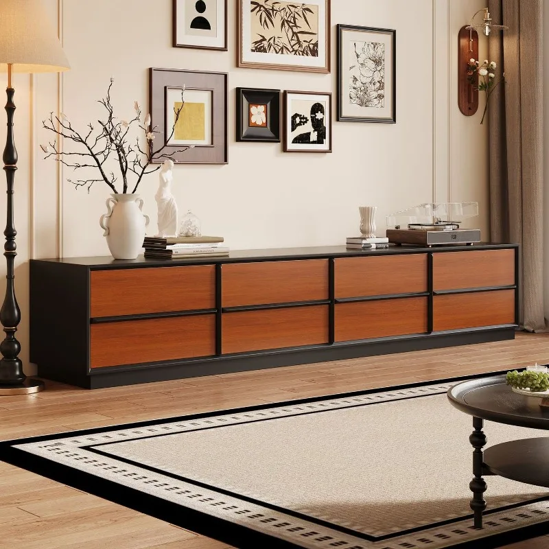 

TV cabinet, light luxury floor cabinet in living room, antique boxwood floor-to-ceiling small apartment TV cabinet