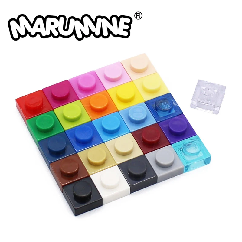 

Кубики MARUMINE, 200 шт., 1x1, базовая пластина MOC, 3024, 3D конструктор с изображением пикселей, классические детали для Детского конструктора, развивающие игрушки