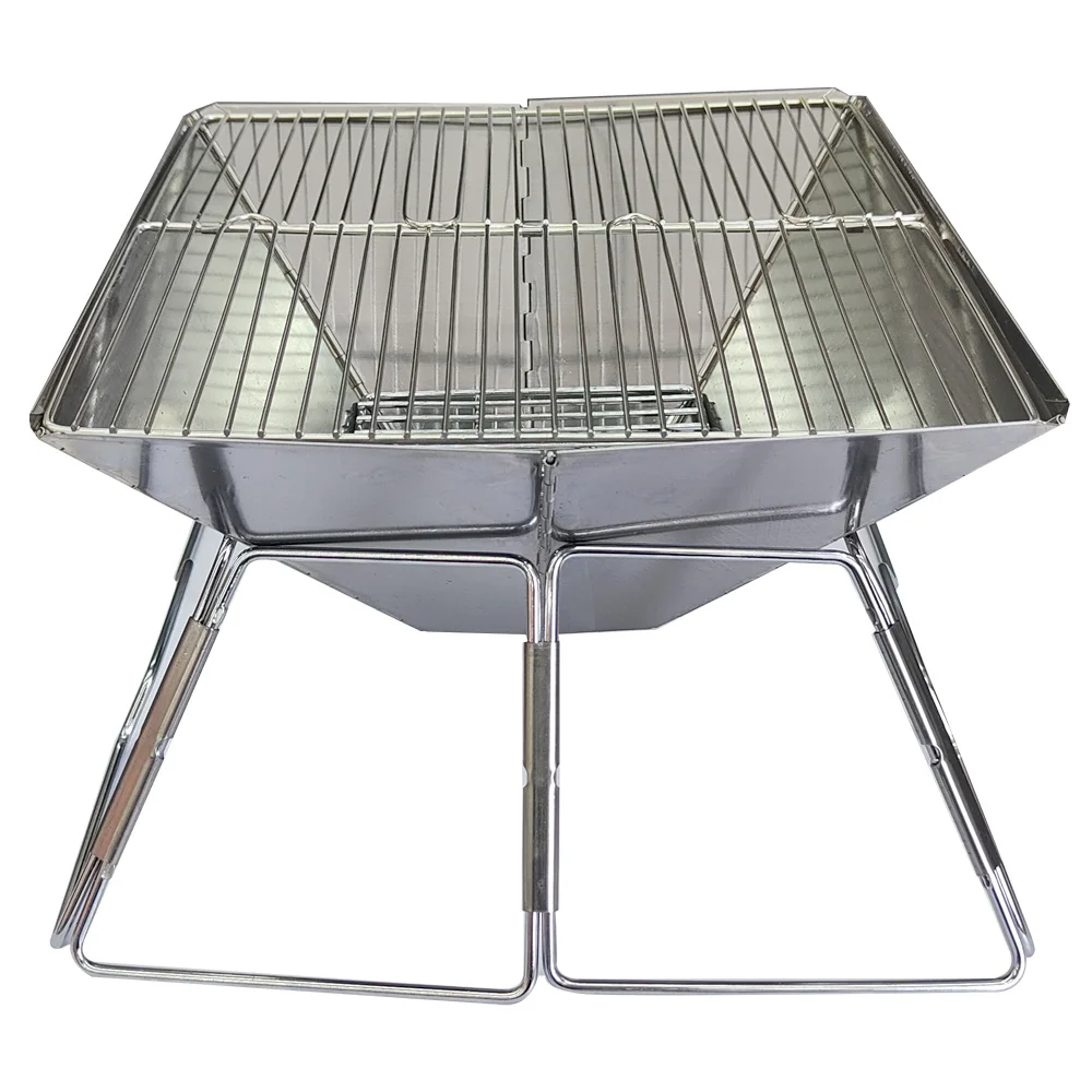 Camping Holz Herd Brazier Camping Feuer Holz Heizung Tragbare Falten Wanderung Grill BBQ Holzkohle Grill Stehen – Detail 6