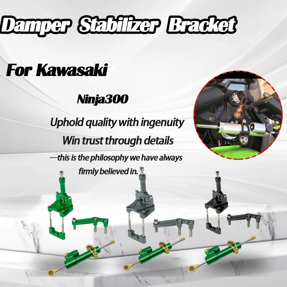 سوير تعديل الدراجة النارية حجم التيتانيوم المضادة للاهتزاز رئيس استقرار الاتجاه التخميد قوس صالح لكاواساكي نينجا 300