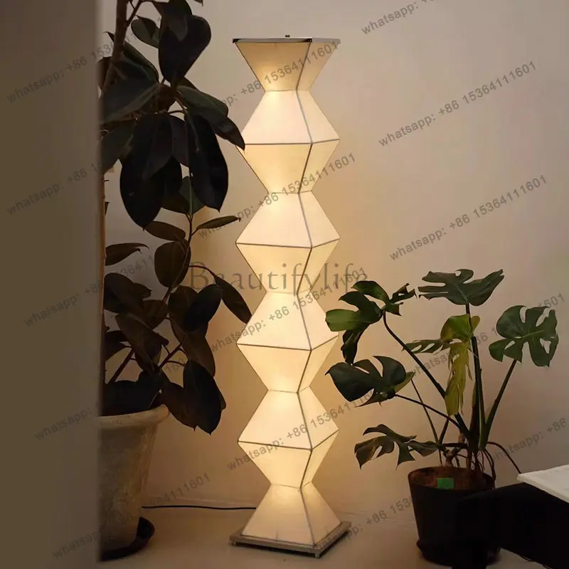 YJ Japanese-style medieval wabi-sabi wind floor-to-ceiling silk ornament can illuminate living room atmosphere decoration