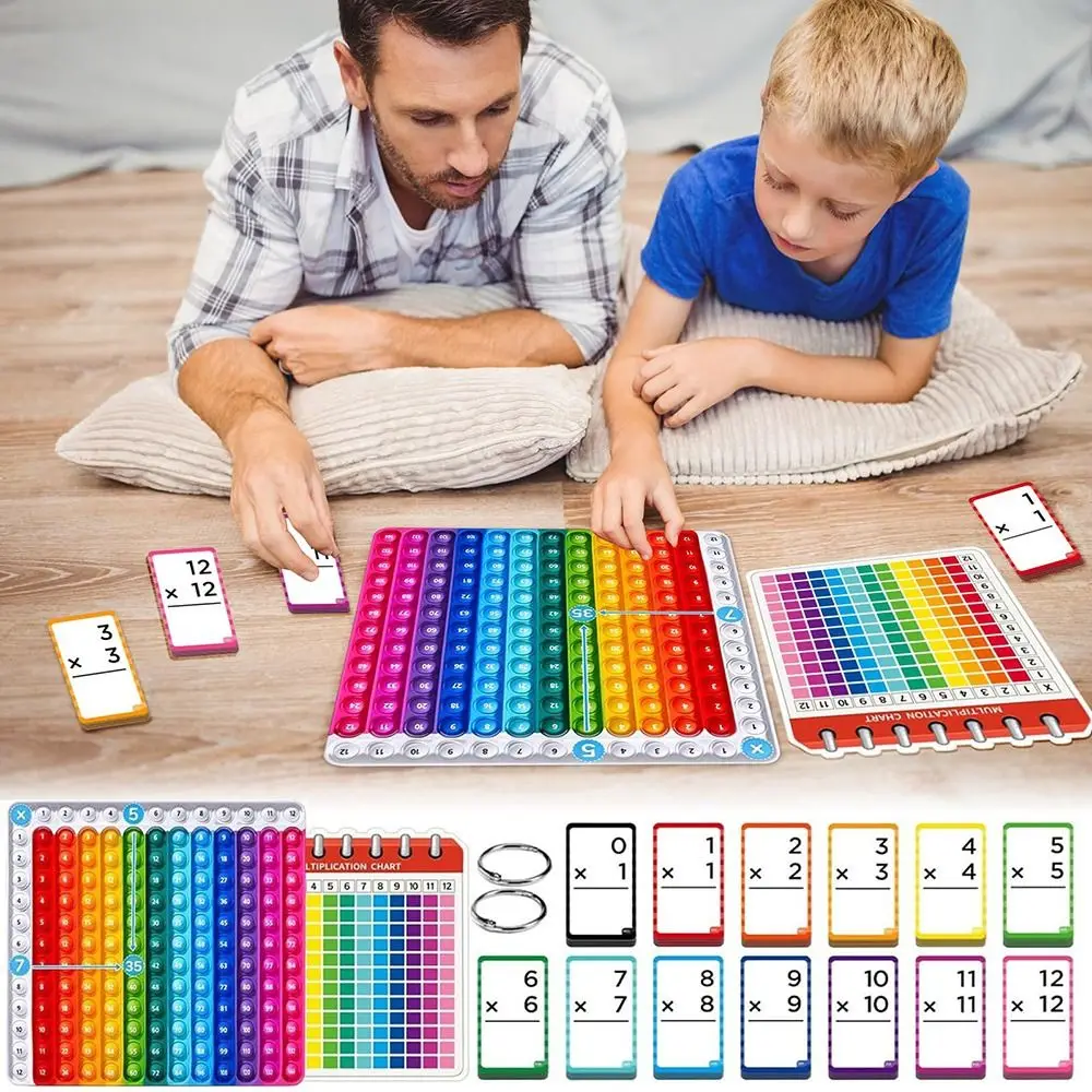 就学前教育のための数学そわそわおもちゃ、タイムテーブルグラフ、マルチ数学カードとの乗算フラッシュカード、学習ツール、ポップする