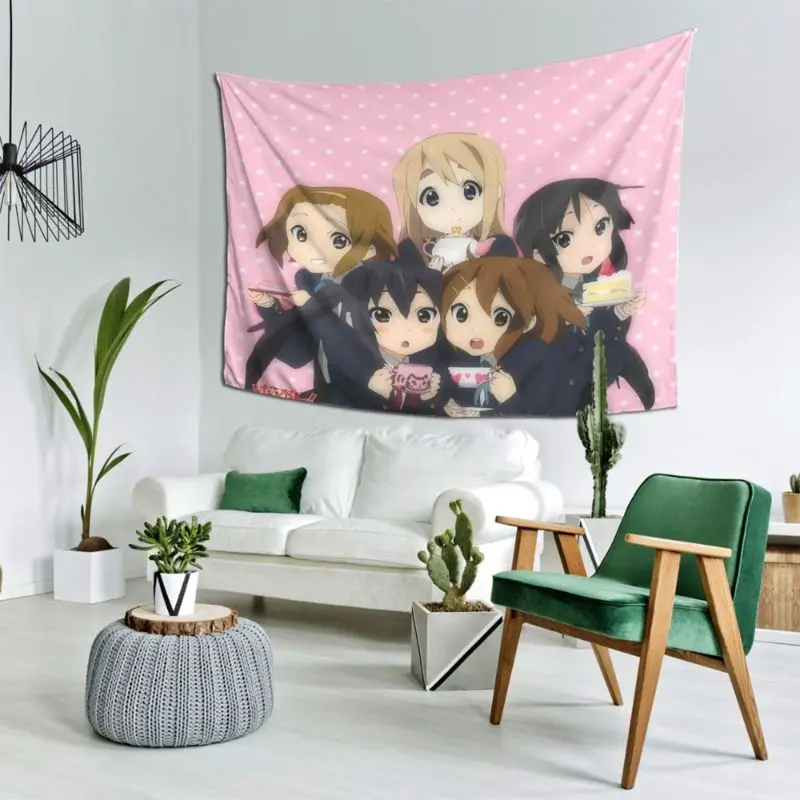 VIKAMA Wandteppich mit Anime-Mädchen in Schuluniform, Kawaii Ästhetik, Manga-Wandbehang für Schlafzimmer, Wohnheim und Heimdekoration – Detail 4