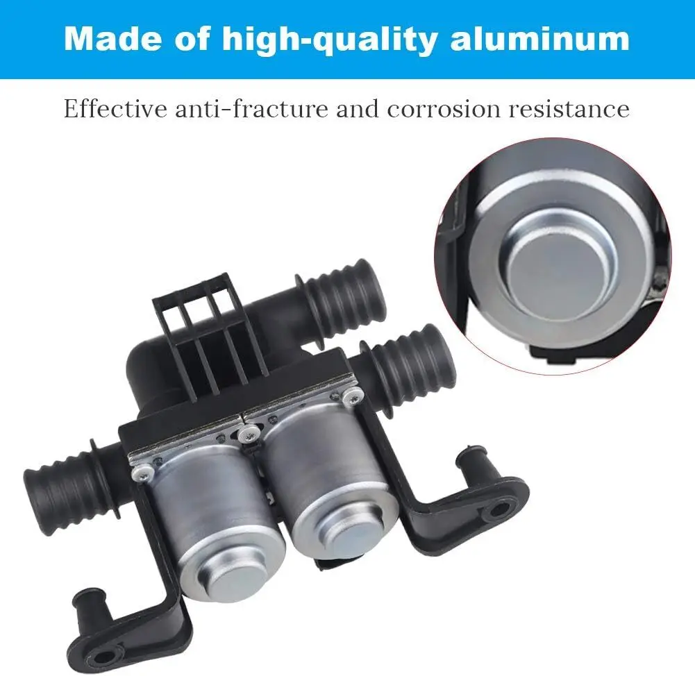 Válvula de água de controle do aquecedor 1147412166 64116910544 para BMW E53 E70 E71 X5 X6 2003-2017