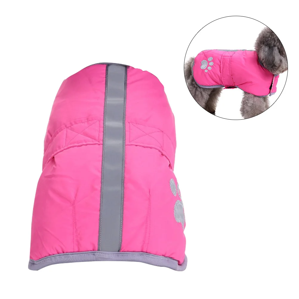 

Waterproof Doggie Coat Fleece Lined Dog Coat Winter Jacket For Small Medium Large Dogs Pink Dog Costume S