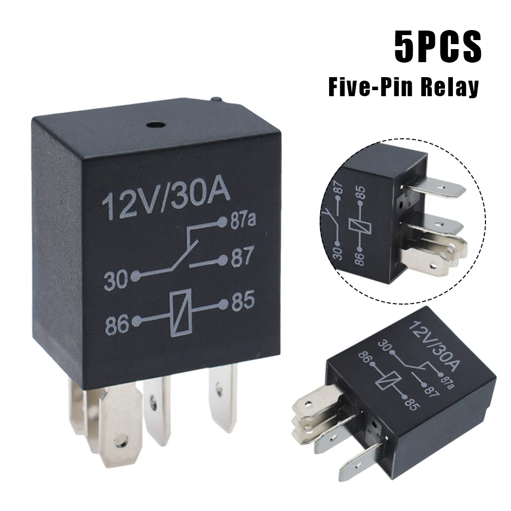 

4/5 Pin Automotive Relay Automobile High beam lamp and Low beam lamp 12V/30A air conditioning safety box pump refitted car relay