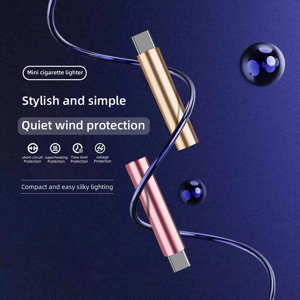 

10 шт. автомобильных прикуривателей для смартфонов - портативное зарядное устройство Type-C, мини-версия, аксессуары для сигарет