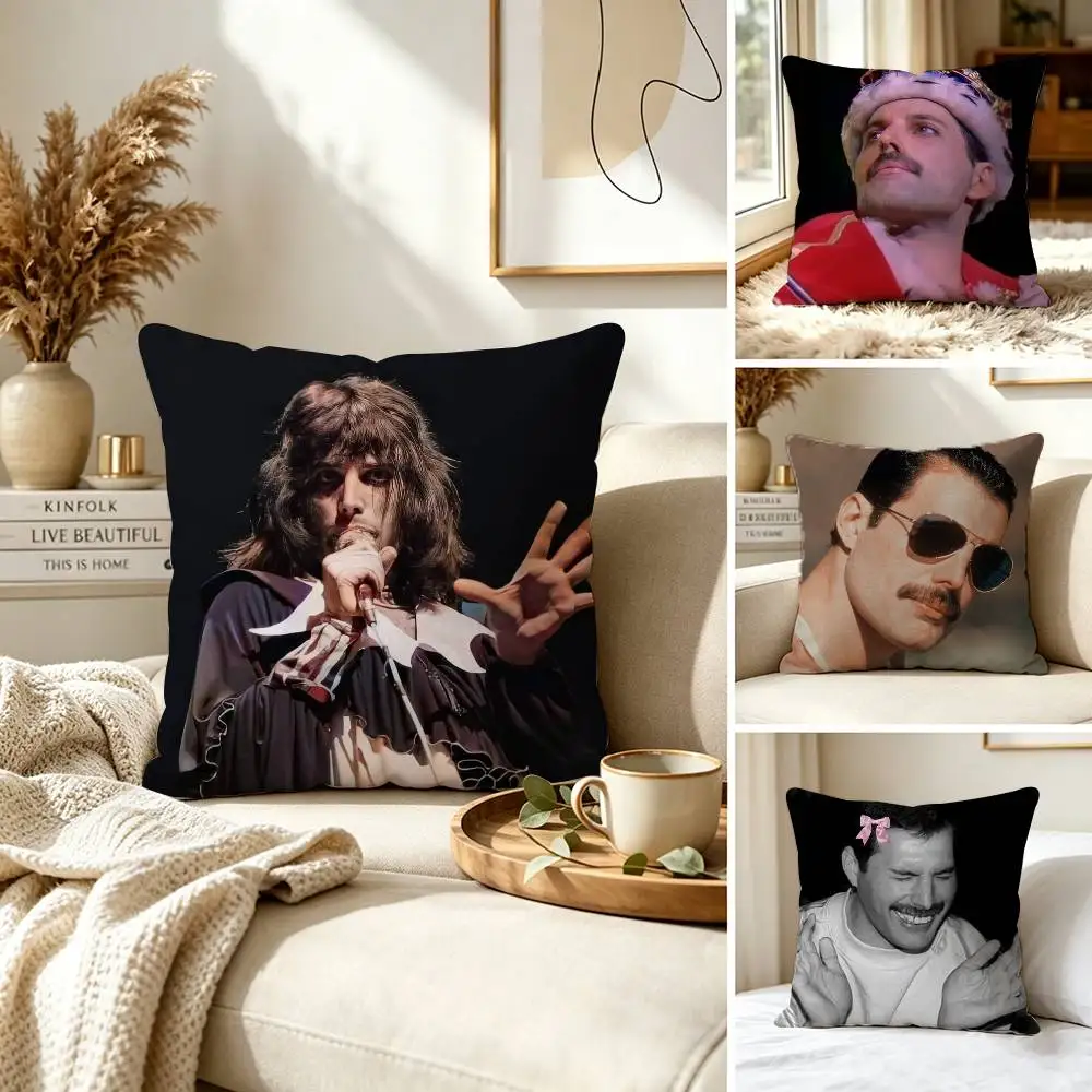 Freddie Mercury Queen Pillow Case for Sofa Living Room Home office Decor Protective Cover