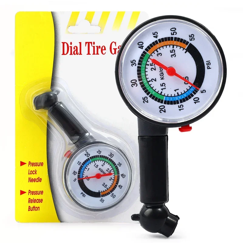 Car Tire Pressure Gauge Indicator Auto Motorcycle Bicycle Wheel Air Tester Pressure Tyre Mini Dial Measurement Diagnostic Tools