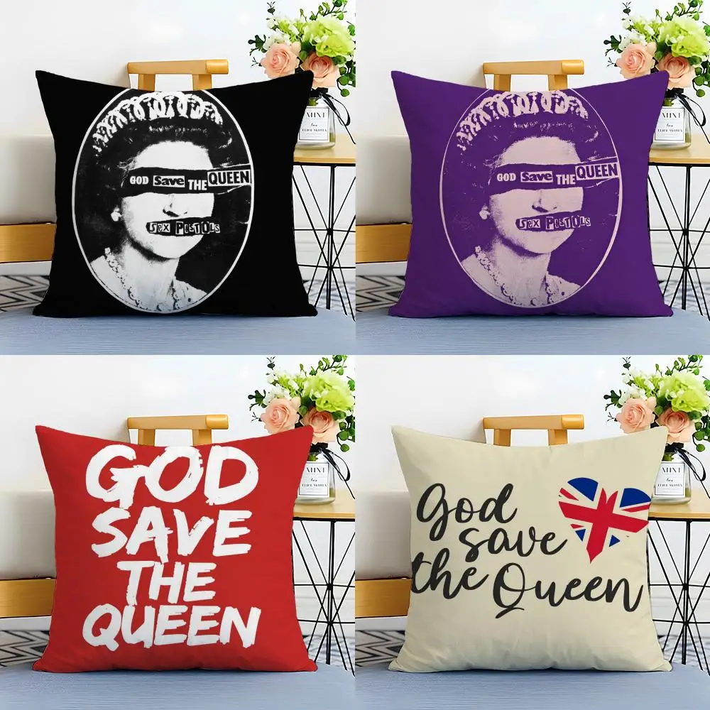 Brand S-Save the Queen Cushion Cover Linen Pillowcase Soft  for Sofa Bed Home Room Decor