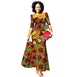 Bintarealwax-Ensemble de jupe africaine pour femmes, vêtements traditionnels, grande taille, Dashiki élégant, WY2487